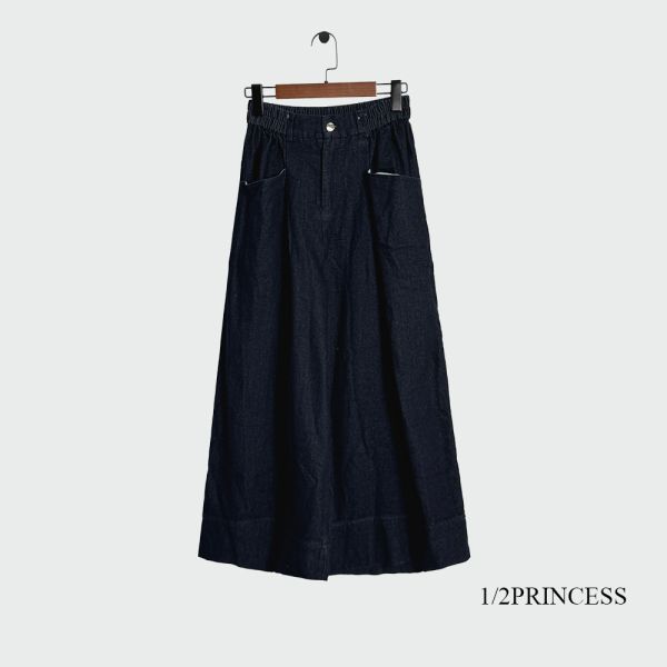 日系牛仔打折寬褲 