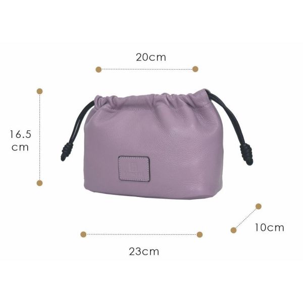 精品館甩紋牛皮空氣微束斜背包 