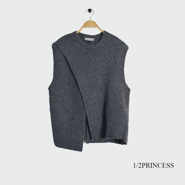 日系針織造型背心 