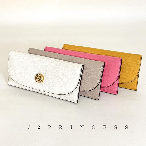 精品館甩紋牛皮薄霜模組長皮夾 