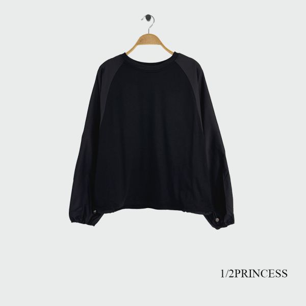 棉質拼接造型大學T 