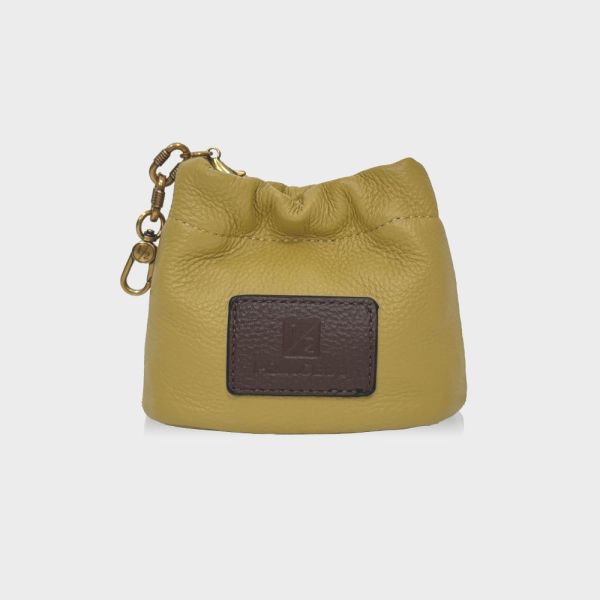 精品館甩紋牛皮奶福雙色小斜背 