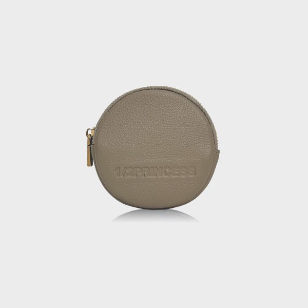 精品館甩紋牛皮MINI圓餅萬用掛包 