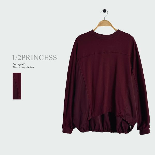 設計款下束口大學T 