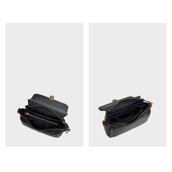 精品館甩紋牛皮霧光寶盒兩用包 