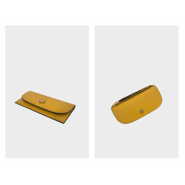 精品館甩紋牛皮薄霜模組長皮夾 