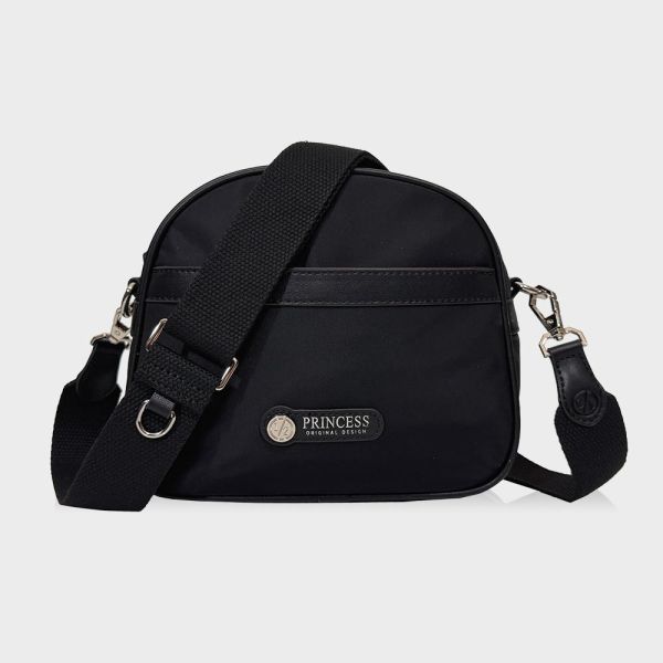 尼龍雙拼饅頭斜背包 