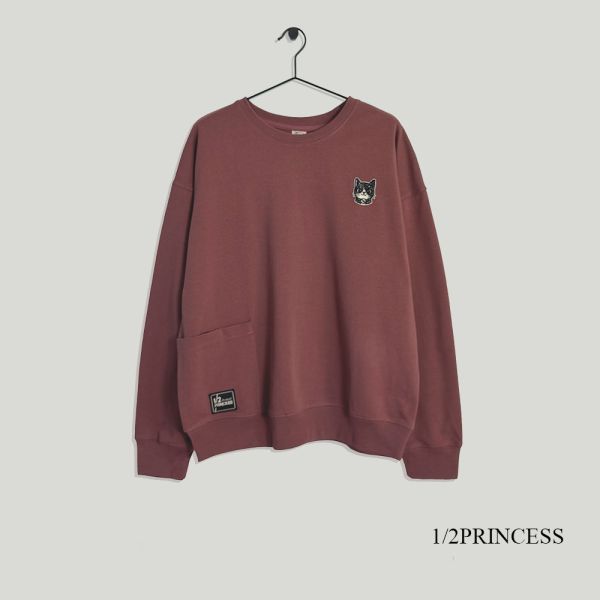 品牌半醬口袋大學T 