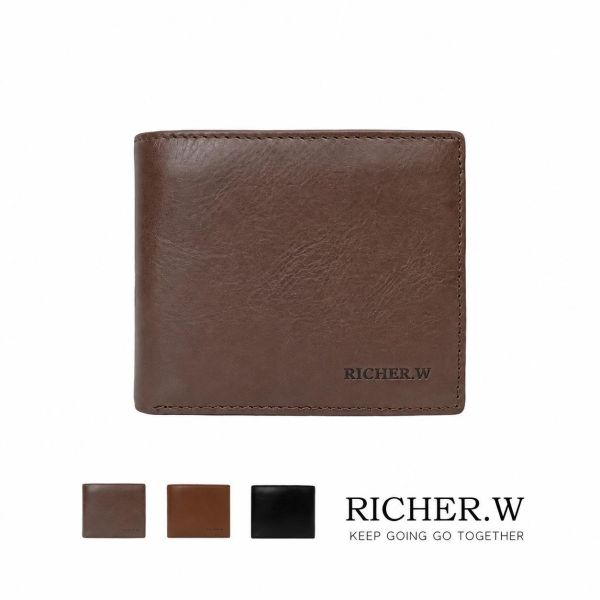 RICHER.W格多男士真皮短夾禮盒組 