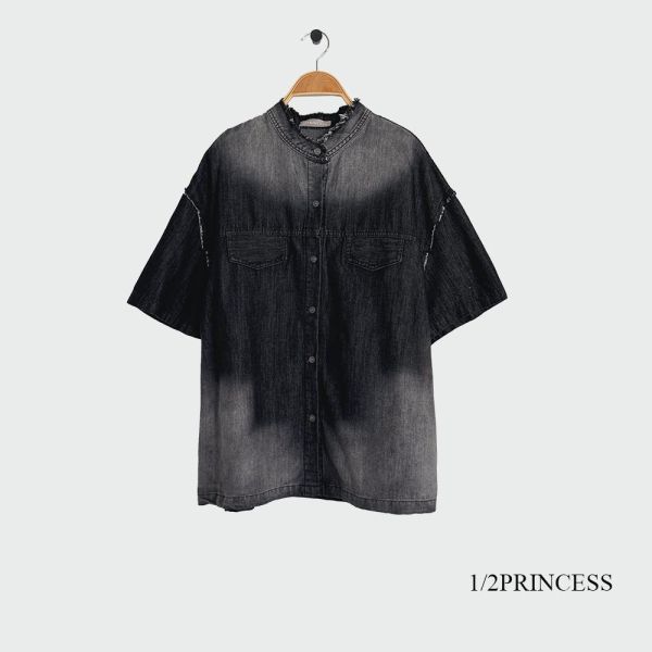 牛仔漸層造型衫 