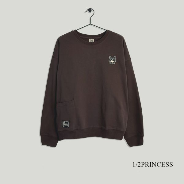 品牌半醬口袋大學T 