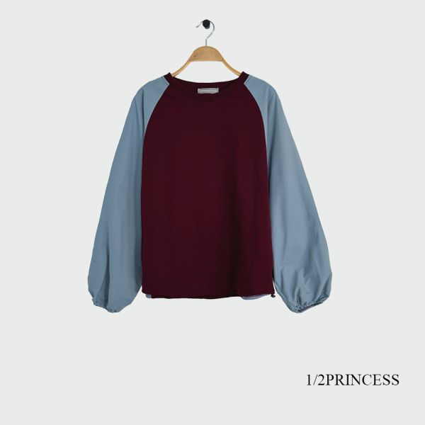 棉質拼接造型大學T 