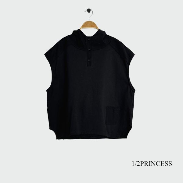 棉麻連帽造型罩衫 