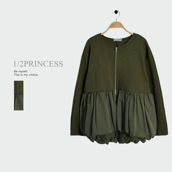 棉質南瓜拉鍊外套 