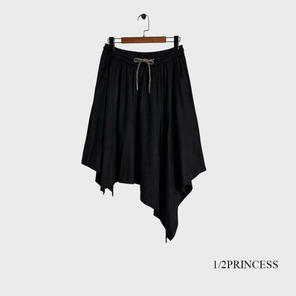 棉質不規則五分裙 
