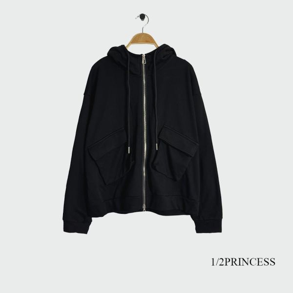 棉造型口袋連帽外套 