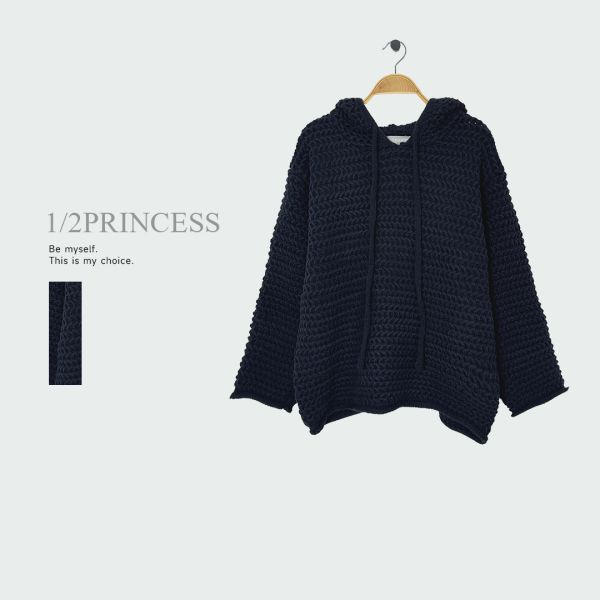 厚磅粗針織連帽T 