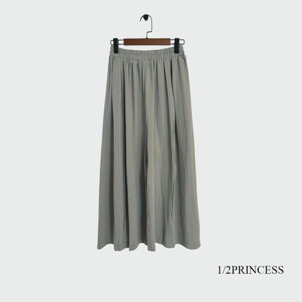 軟棉麻簡約寬褲 