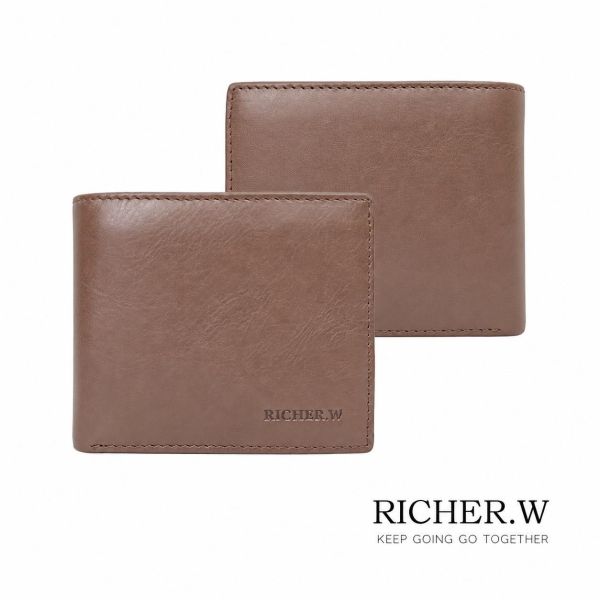 RICHER.W格多男士真皮短夾禮盒組 