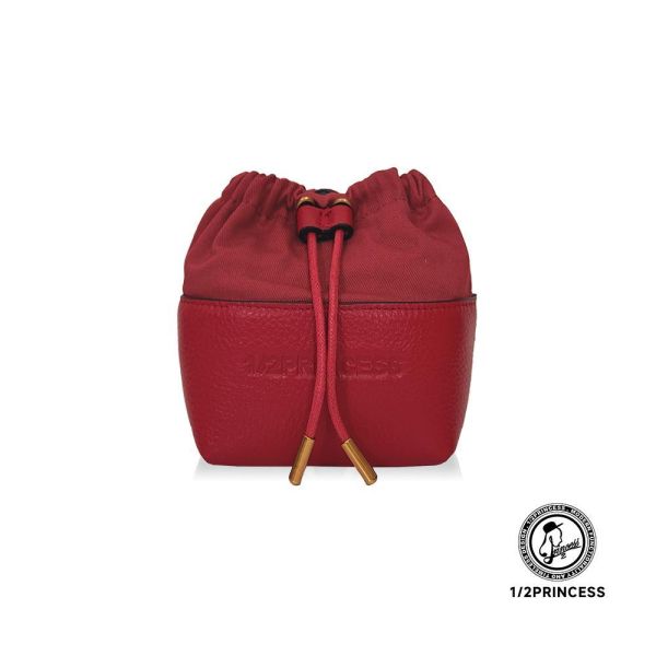 精品館甩紋牛皮奶霜泡芙萬用小水桶 