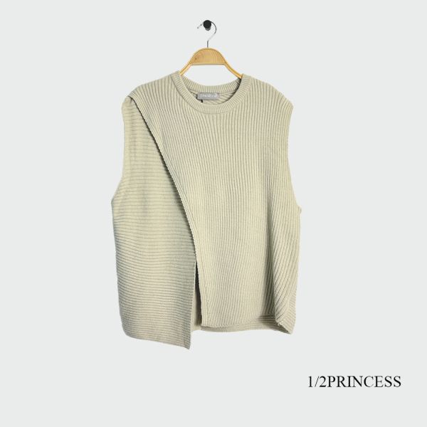 日系針織造型背心 