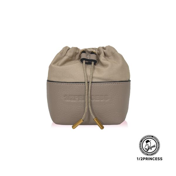 精品館甩紋牛皮奶霜泡芙萬用小水桶 