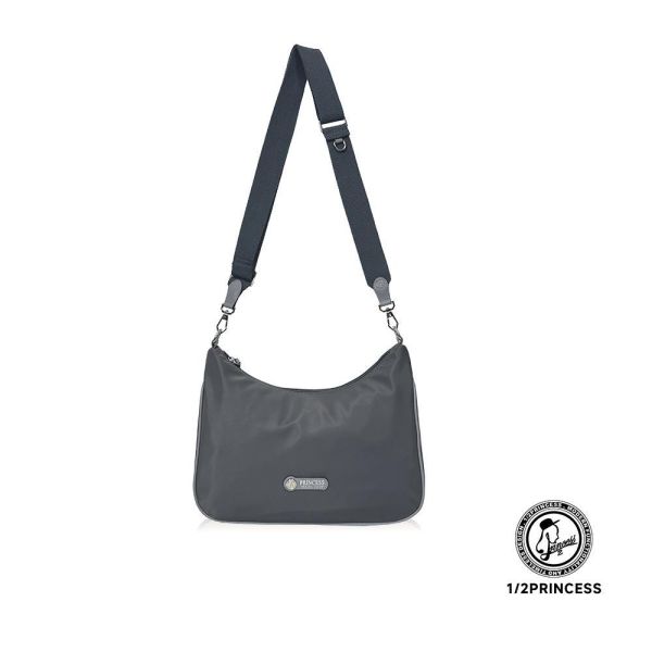 尼龍撞色月弧斜背包 