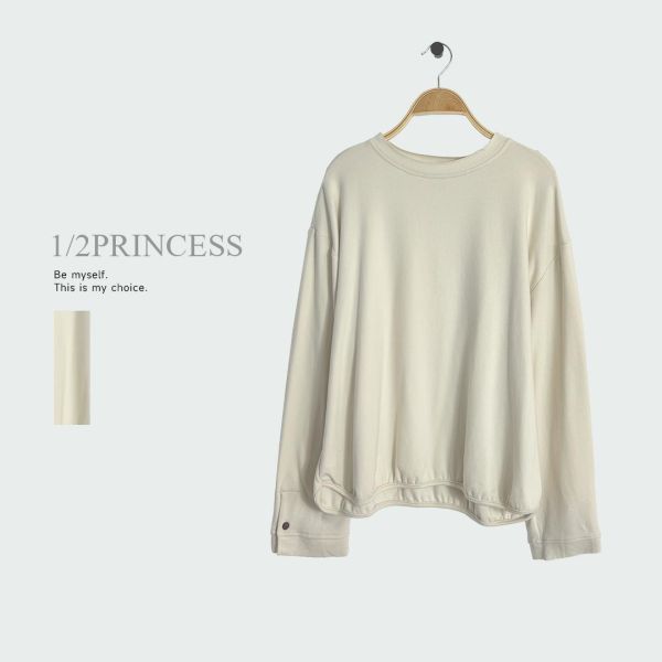 日系袖釦子造型T 