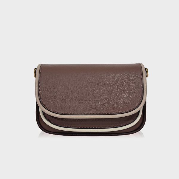 精品館甩紋牛皮彩虹馬鞍包 