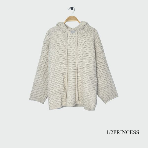 厚磅粗針織連帽T 