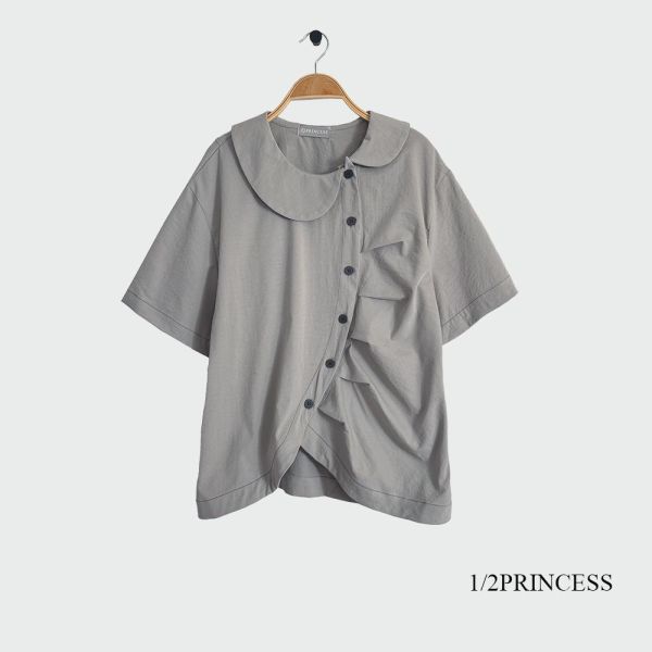 不規則設計圓領衫 