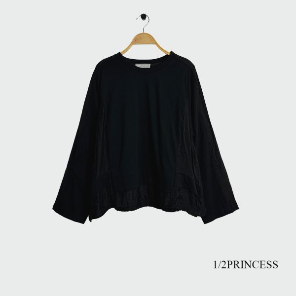 拼接撞色束口袋T 