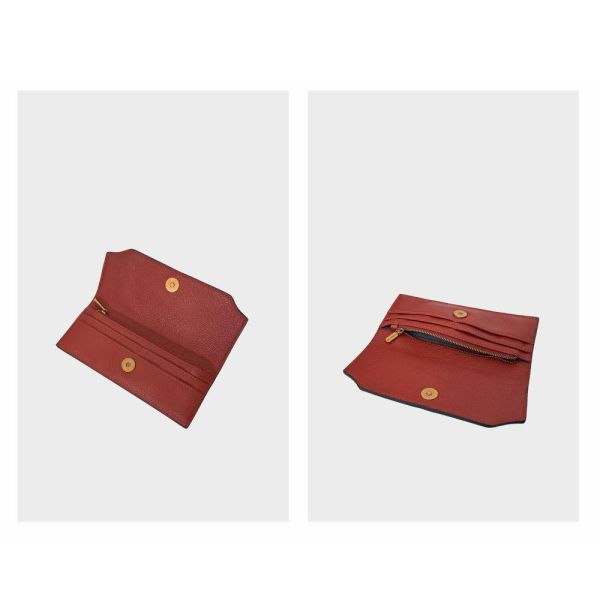 精品館甩紋牛皮模組長皮夾 