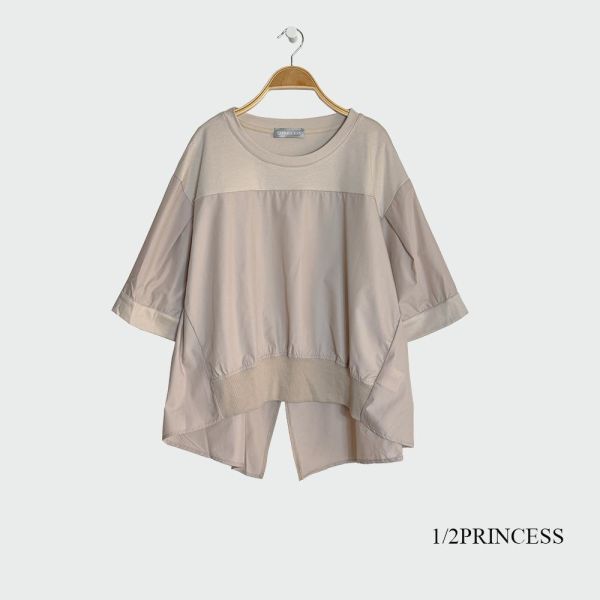 拼接背開口造型T 