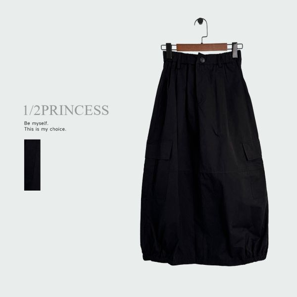 棉麻挺板工裝長裙 