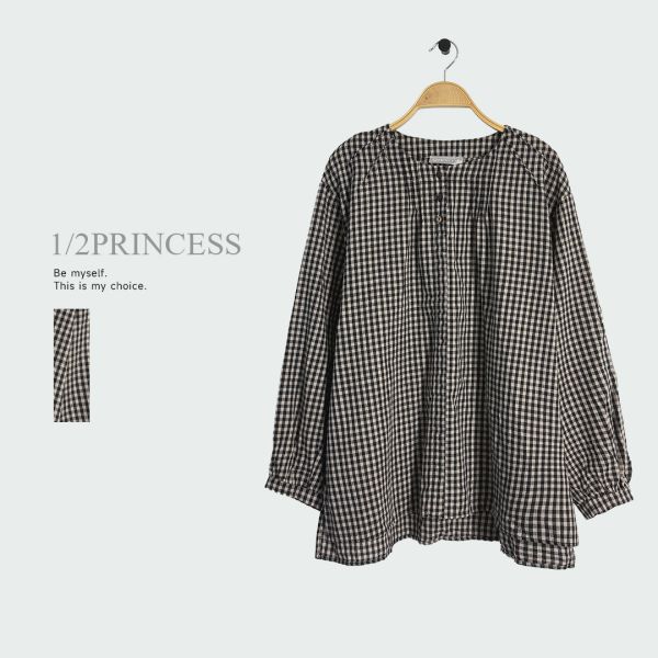 日系開口棉麻襯衫 