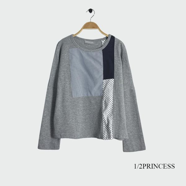 棉質設計款拼接T 