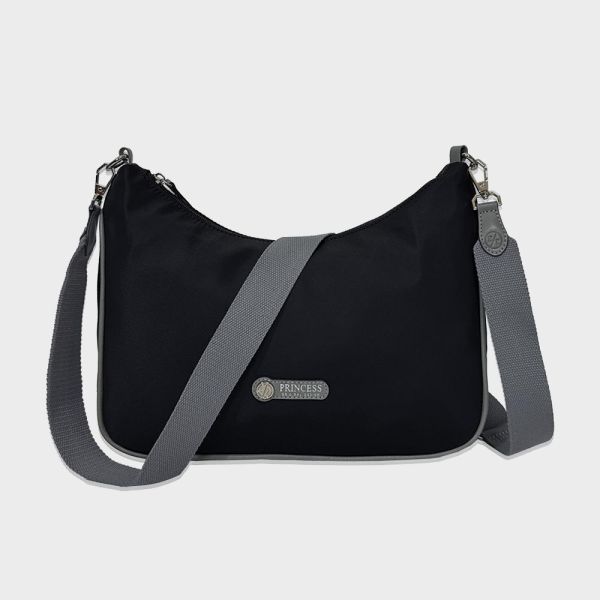 尼龍撞色月弧斜背包 