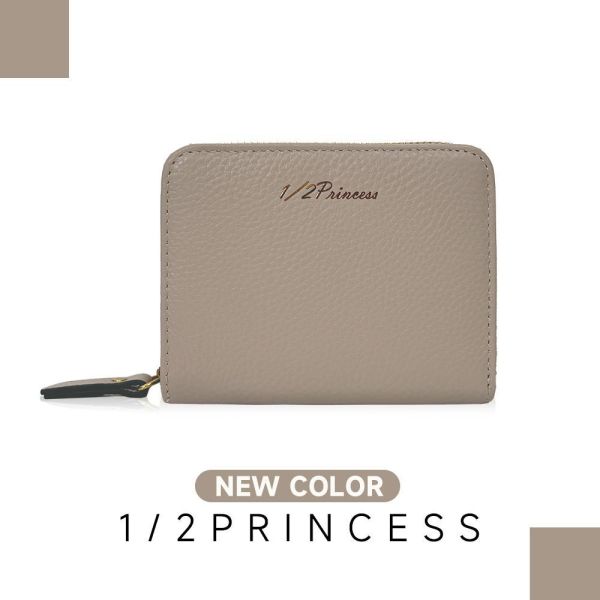 真皮彩色方塊中短夾 