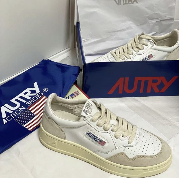 現貨*Autry Medalist 牛皮拼接麂皮 