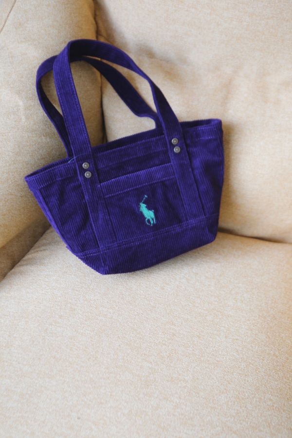 現貨*Ralph Lauren 燈芯絨手提袋 