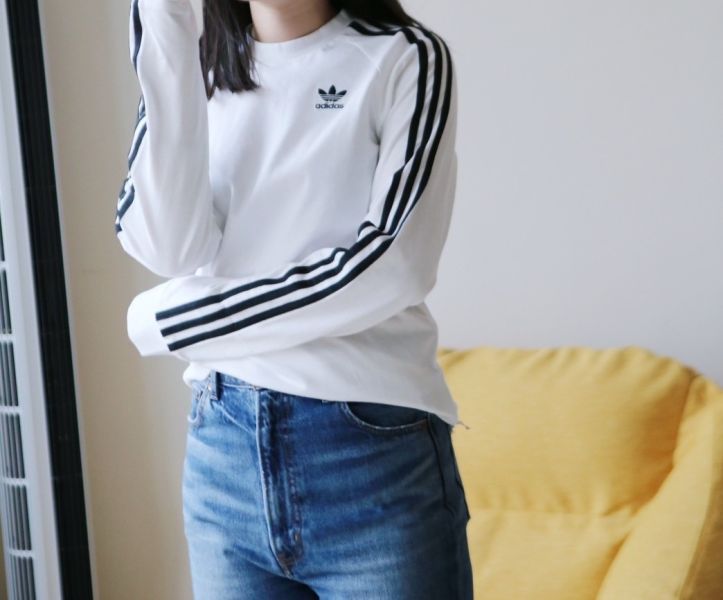 現貨*Adidas 三線薄長T 