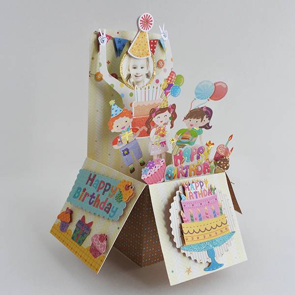  Surprise!!生日爆炸盒 生日,卡片,立體卡片,氣球,蛋糕,貼紙