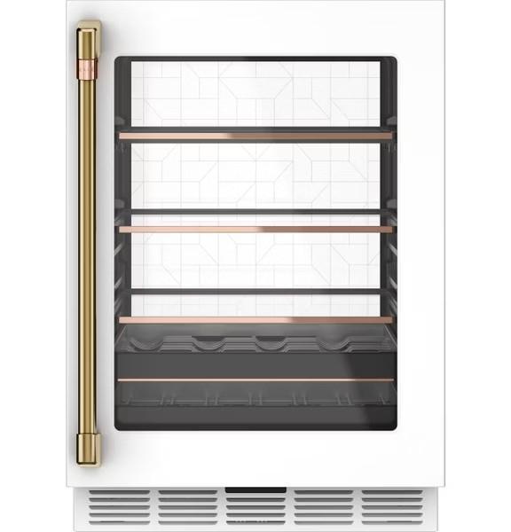 【GE奇異】Café™ 46瓶嵌入式雙溫酒櫃 - 拉絲黃銅 Brushed Brass (CXQW1H1PPCG) 
