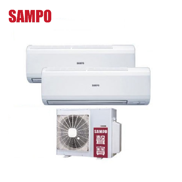 【SAMPO聲寶】3-5坪/ 4-6坪 變頻分離一對二冷氣(AU-QC52DC2+AM-QC28DC+AM-QC22DC) AU-QC52DC,AM-QC28DC,AM-QC22DC,聲寶,冷暖空調,冷氣機,變頻冷氣