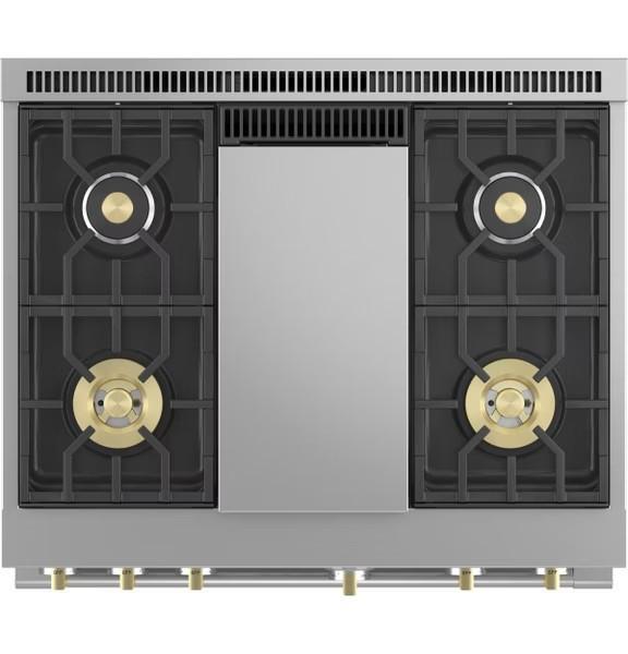 【GE奇異】Monogram® 36吋瓦斯型四口單層爐連烤 ( ZGP364NDTSS) 