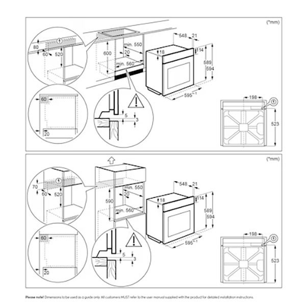 【Electrolux伊萊克斯】60公分 UltimateTaste 500 72公升嵌入式烤箱箱 (KODDP71XA) 