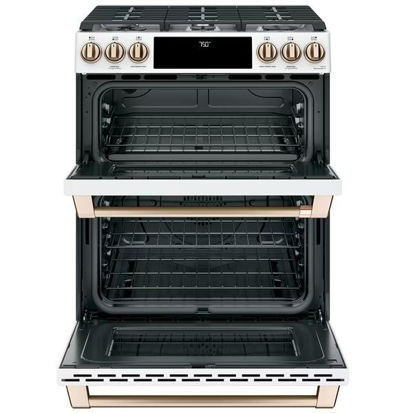 【GE奇異】Café™30吋瓦斯型智慧六口雙層爐連烤 (CGS750P4MW2) 