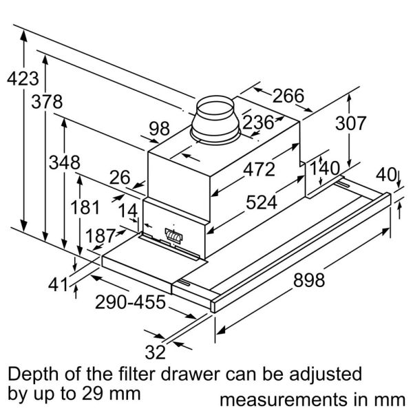 【BOSCH博世】90公分 隱藏式排油煙機 (DFS098K54) 