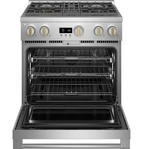 【GE奇異】Monogram® 30吋瓦斯型四口單層爐連烤 (ZGP304NTSS) 